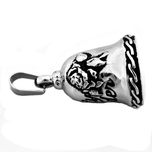 FSP17W87 rose lady rider bell biker Pendant